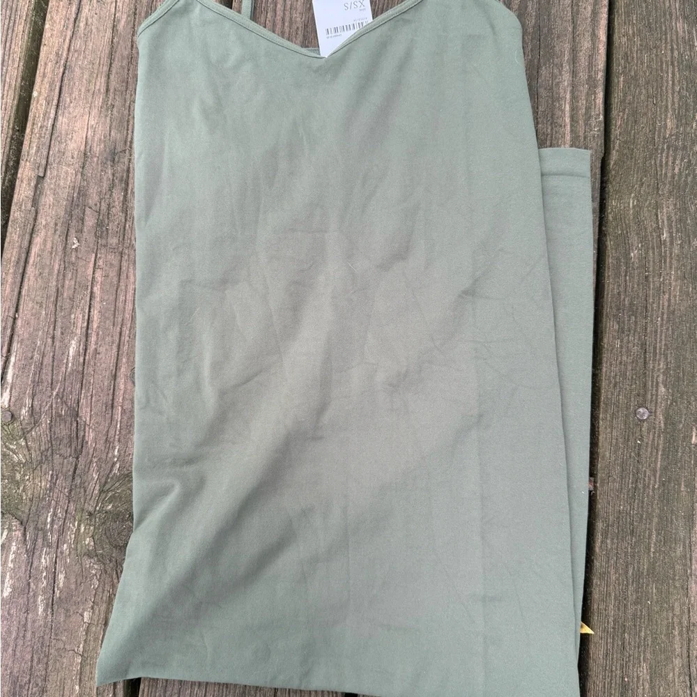 Intimately Free‎ People Seamless Slip Dress Moss Green XS/S F4444C5 New